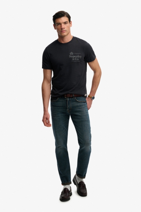Superdry blauwe heren t-shirt | Model