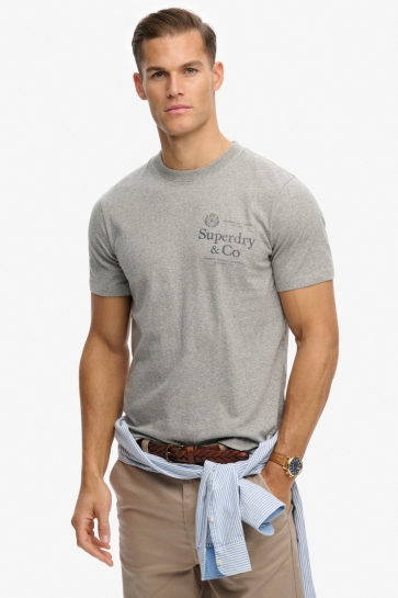 Superdry T-shirt 1954 COMPANY RELAXED TEE M1012392A C90 VINTAGE GREY MARL