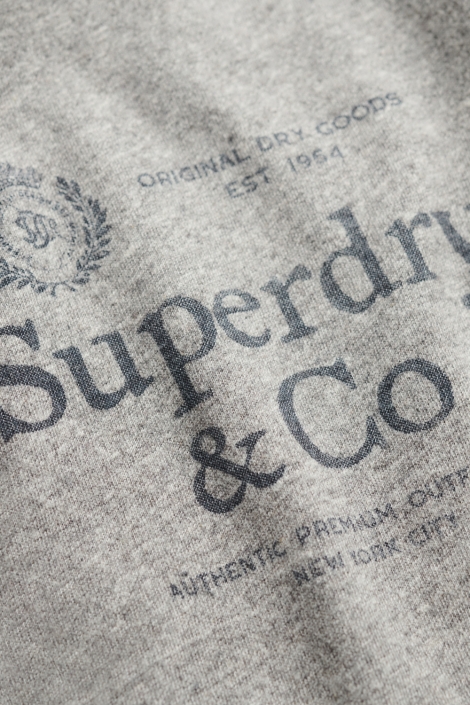 Superdry grijze heren t-shirt | Kleurstaal