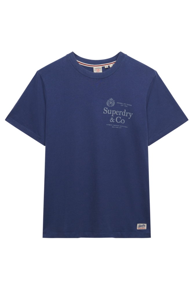 Superdry blauwe heren t-shirt | Vooraanzicht