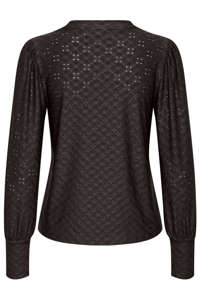 Jacqueline de Yong bruine dames t-shirt | Achteraanzicht