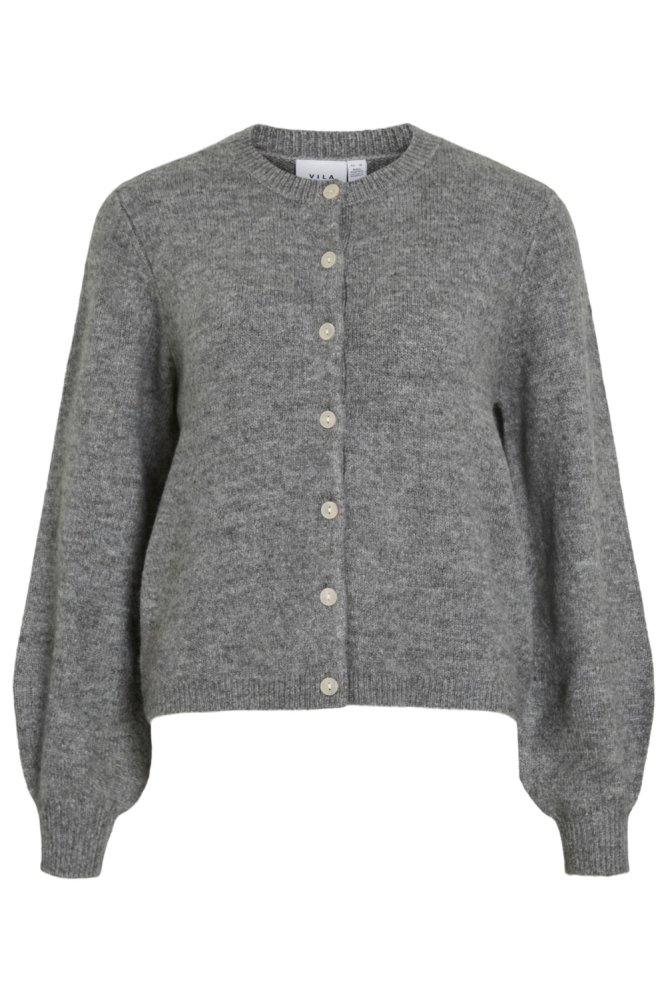 Vila grijze dames vest | Vooraanzicht