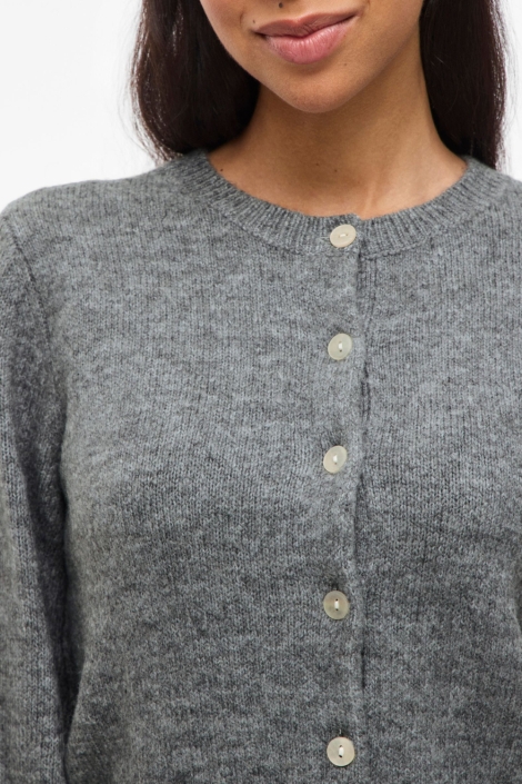 Vila grijze dames vest | Close up