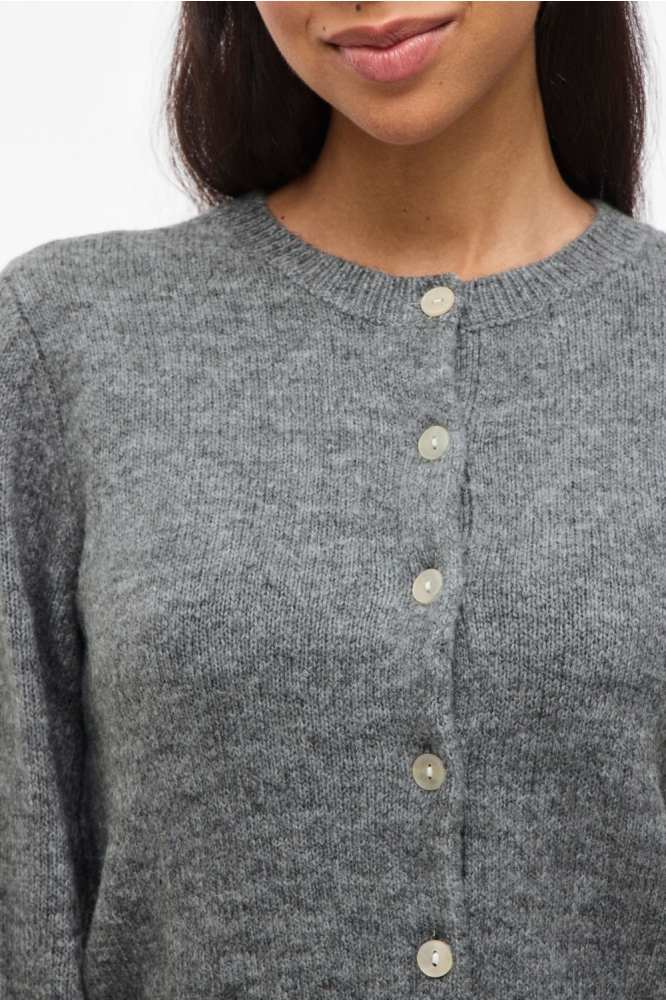 Vila grijze dames vest | Close up