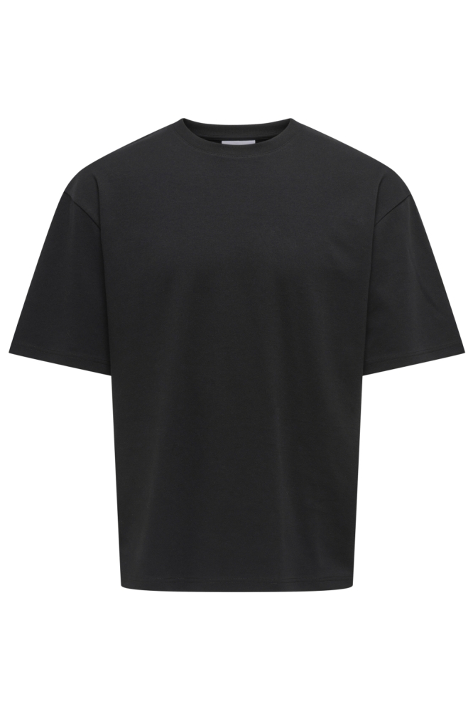 Only & Sons zwarte heren t-shirt | Vooraanzicht