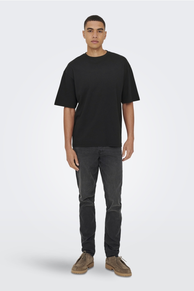 Only & Sons zwarte heren t-shirt | Model