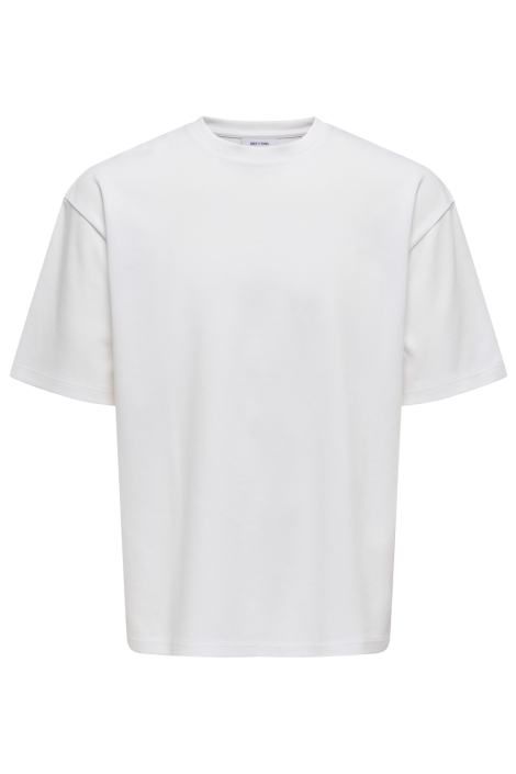 Only & Sons witte heren t-shirt | Vooraanzicht