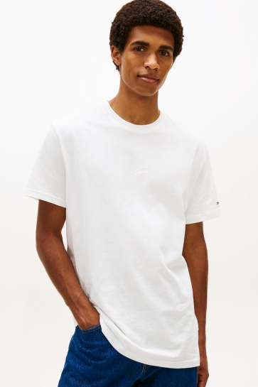 Tommy Jeans T-shirt TJM REG TONAL SIGNAT DM0DM22138 ECRU