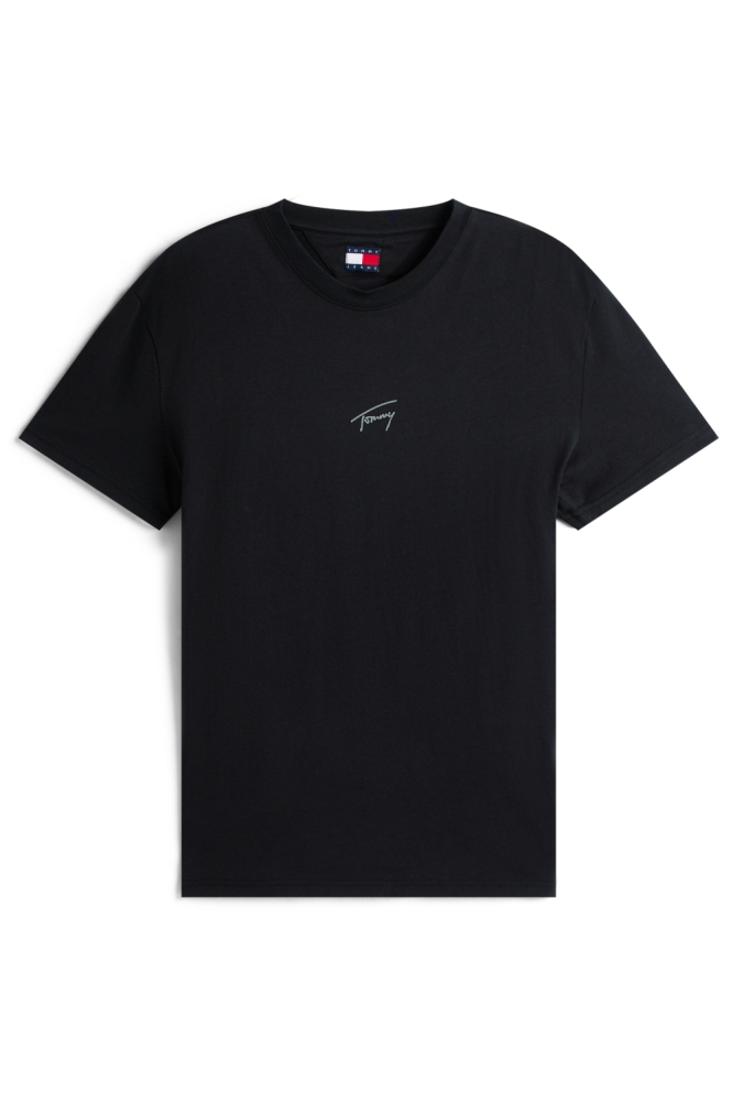 Tommy Jeans zwarte heren t-shirt | Vooraanzicht