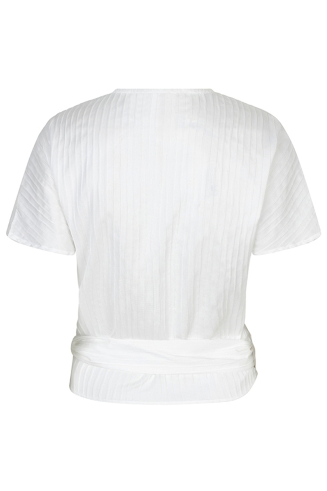 Lofty Manner witte dames blouse | Achteraanzicht