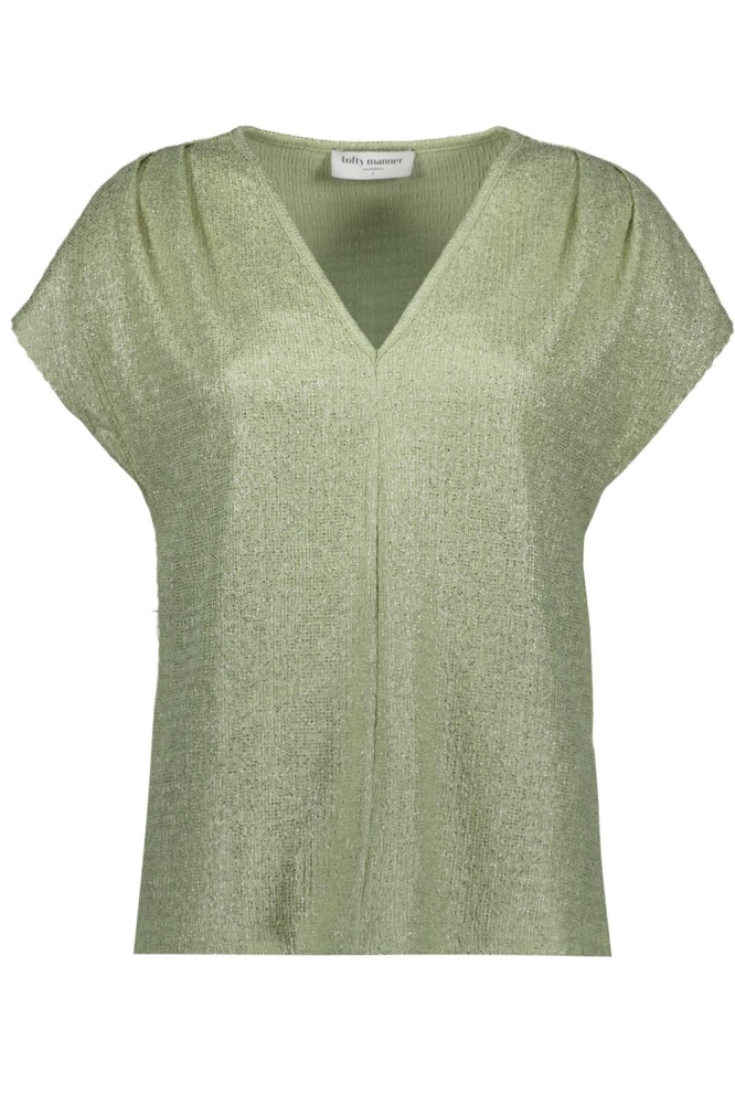 Lofty Manner groene dames t-shirt | Vooraanzicht