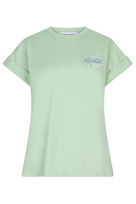 Lofty Manner groene dames t-shirt | Vooraanzicht