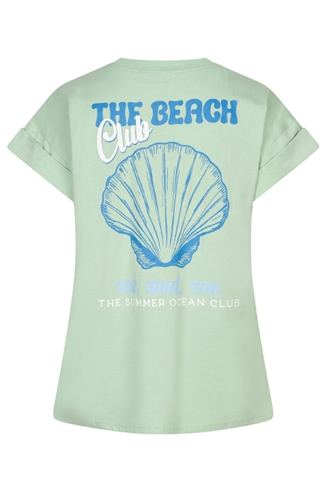 Lofty Manner groene dames t-shirt | Achteraanzicht