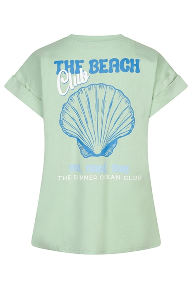 Lofty Manner groene dames t-shirt | Achteraanzicht