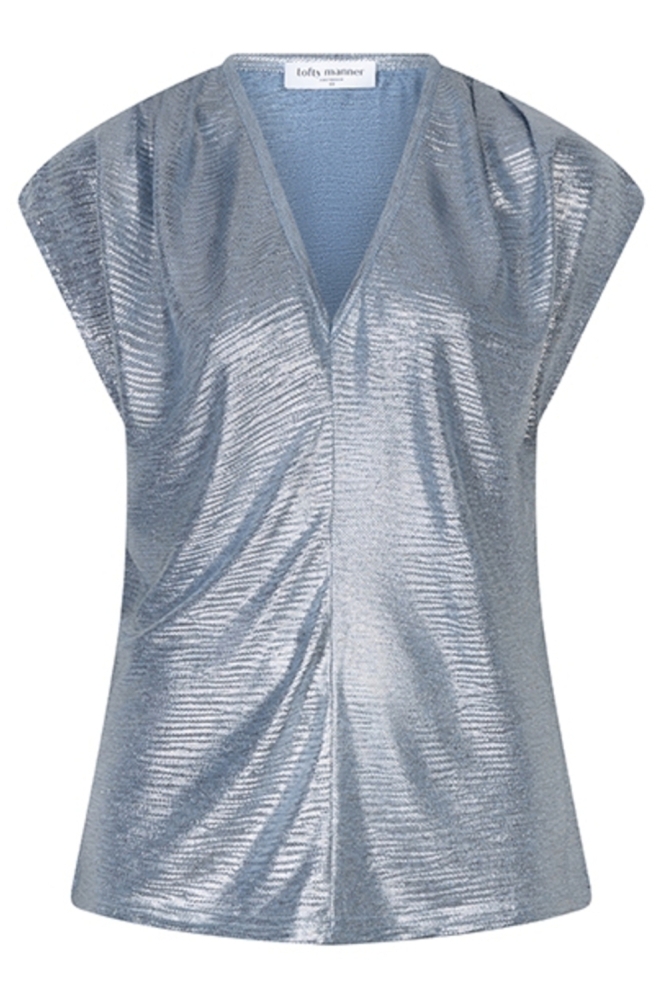 Lofty Manner blauwe dames top | Vooraanzicht