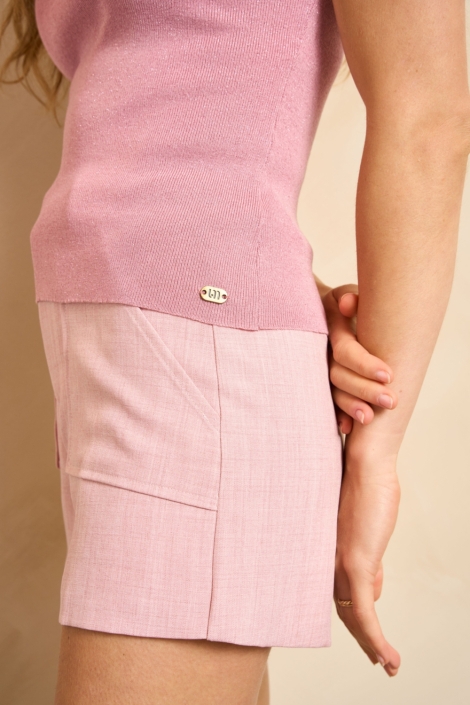 Lofty Manner roze dames top | Close up