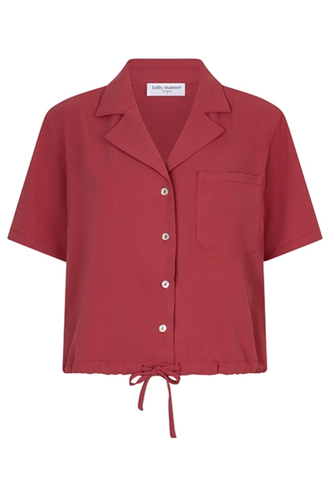 Lofty Manner roze dames blouse | Vooraanzicht