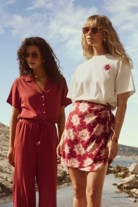 Lofty Manner roze dames blouse | Sfeerbeeld, In situatie