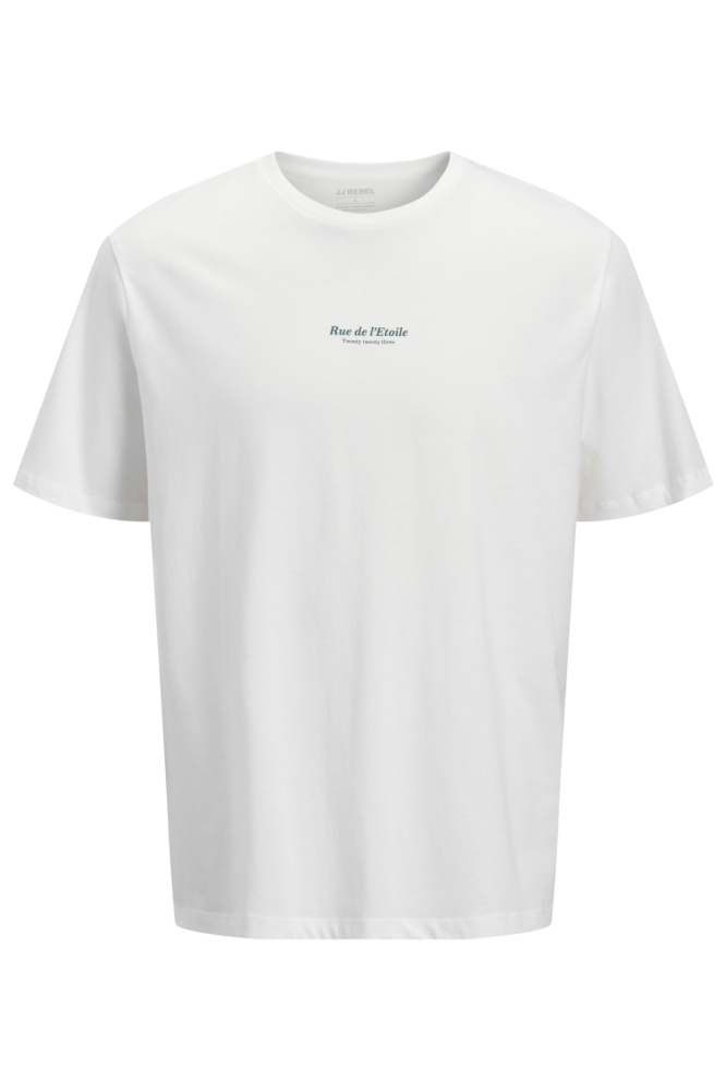 JJ Rebel witte heren t-shirt | Vooraanzicht