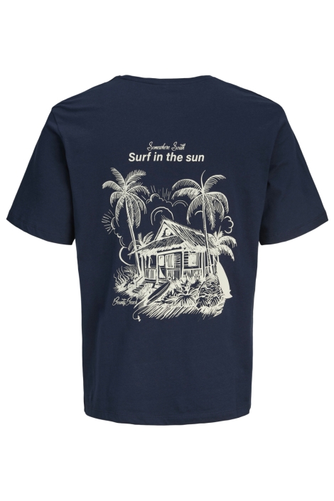 JJ Rebel blauwe heren t-shirt | Achteraanzicht