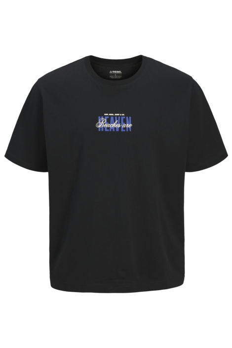 JJ Rebel zwarte heren t-shirt | Vooraanzicht