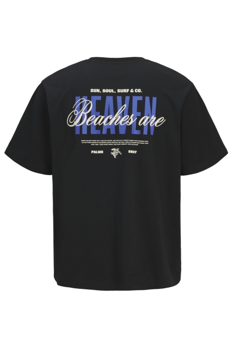 JJ Rebel zwarte heren t-shirt | Achteraanzicht