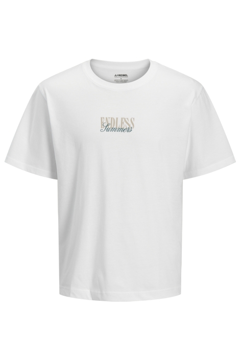JJ Rebel witte heren t-shirt | Vooraanzicht