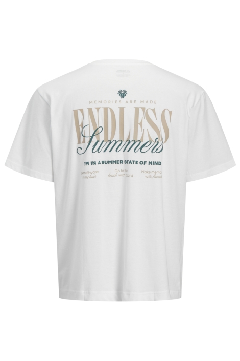 JJ Rebel witte heren t-shirt | Achteraanzicht