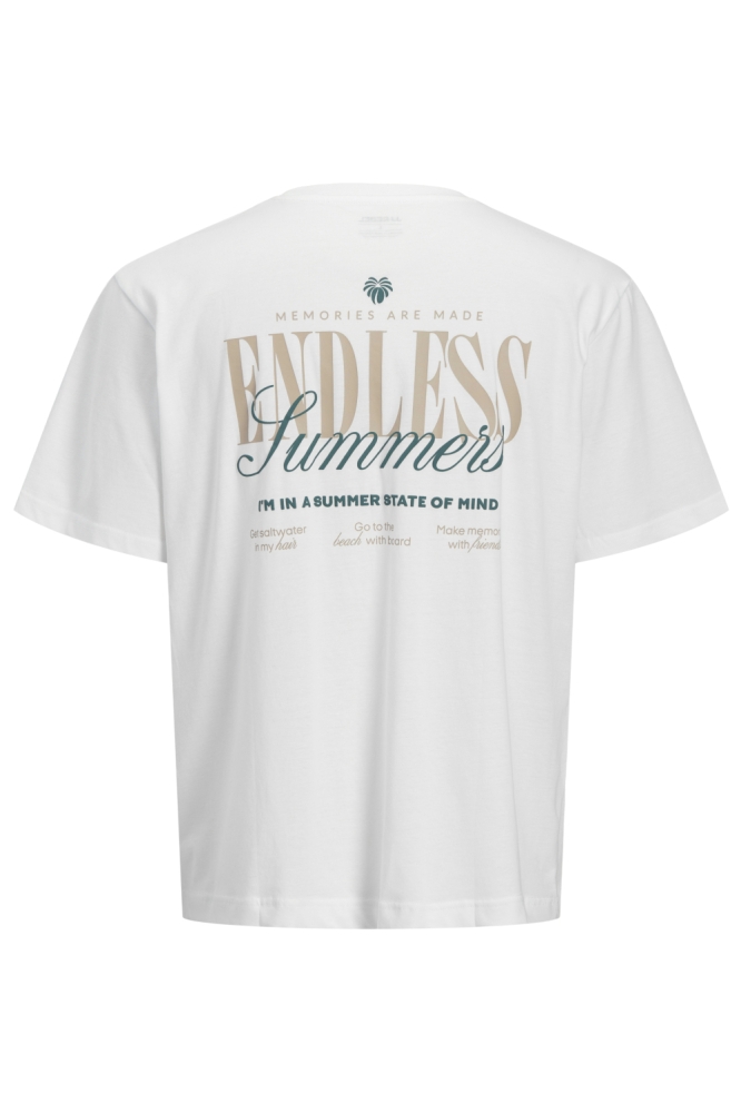 JJ Rebel witte heren t-shirt | Achteraanzicht