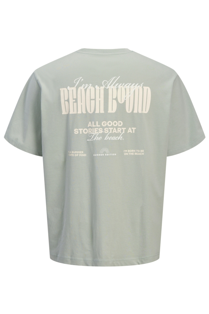 JJ Rebel groene heren t-shirt | Achteraanzicht
