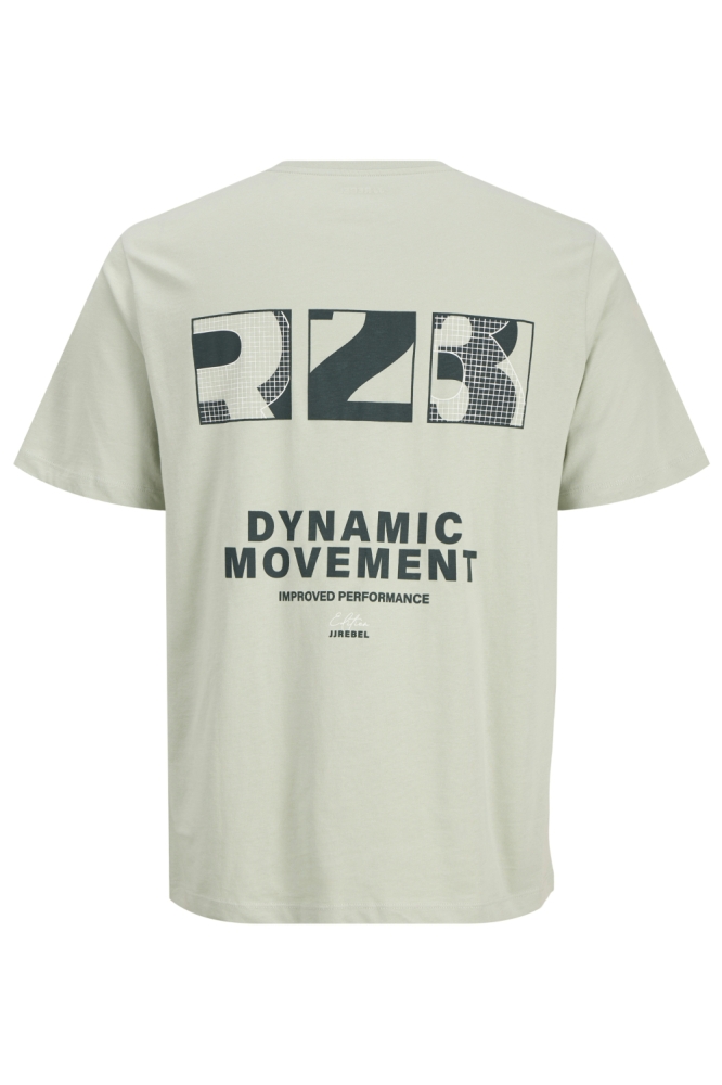 JJ Rebel groene heren t-shirt | Achteraanzicht