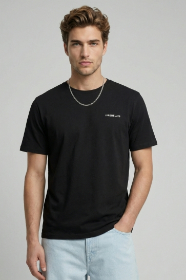 JJ Rebel T-shirt JREBEDDIE SS TEE 12294232 BLACK