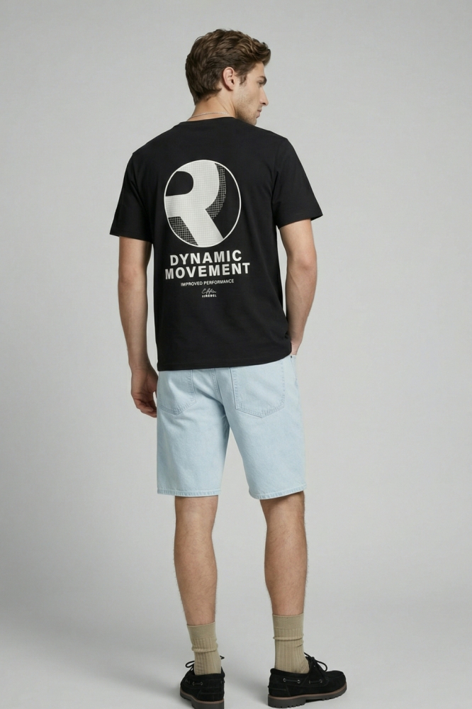 JJ Rebel zwarte heren t-shirt | Model