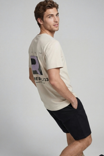 JJ Rebel T-shirt JREBEDDIE SS TEE 12294232 MOONBEAM