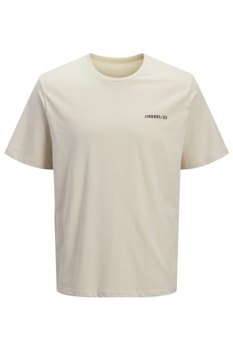 JJ Rebel beige heren t-shirt | Vooraanzicht