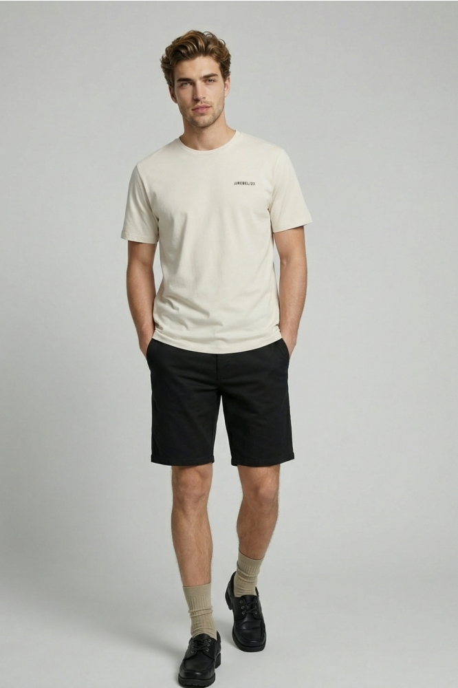 JJ Rebel beige heren t-shirt | Model
