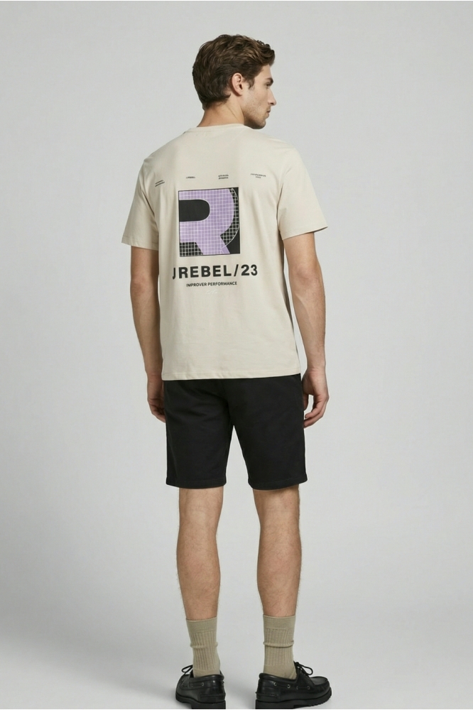 JJ Rebel beige heren t-shirt | Model