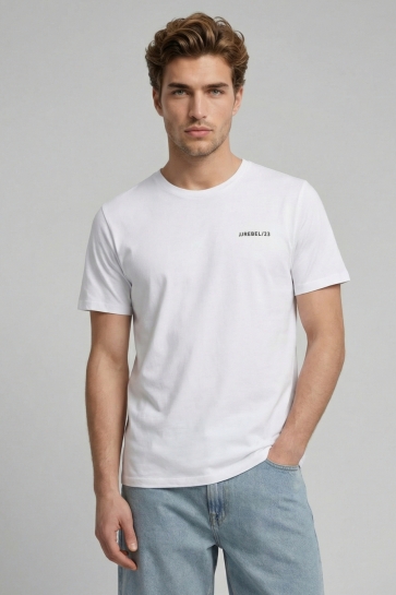 JJ Rebel T-shirt JREBEDDIE SS TEE 12294232 WHITE