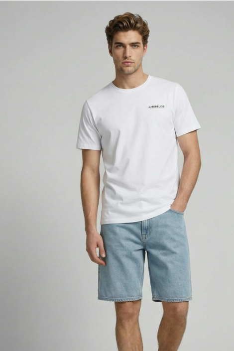 JJ Rebel witte heren t-shirt | Model