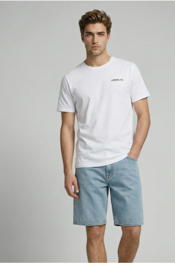 JJ Rebel witte heren t-shirt | Model