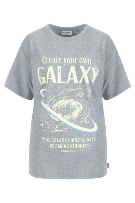 Fluresk grijze dames t-shirt | Vooraanzicht