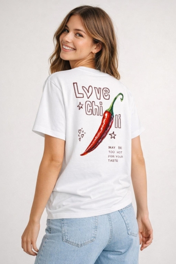 Pieces pcbindi ss printed t-shirt jrs bc Wit