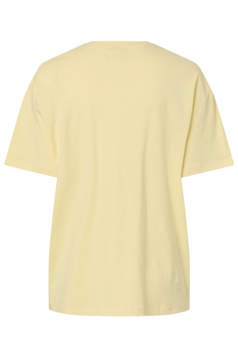 Pieces gele dames t-shirt | Achteraanzicht