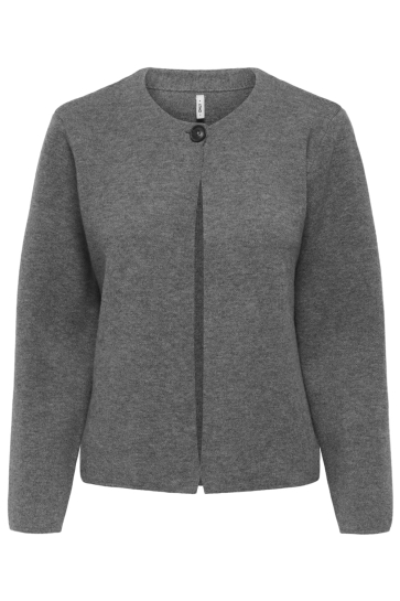 Only Vest ONLANNELI LIFE LS BUTTON JACKET CC 15350578 MEDIUM GREY MELANGE