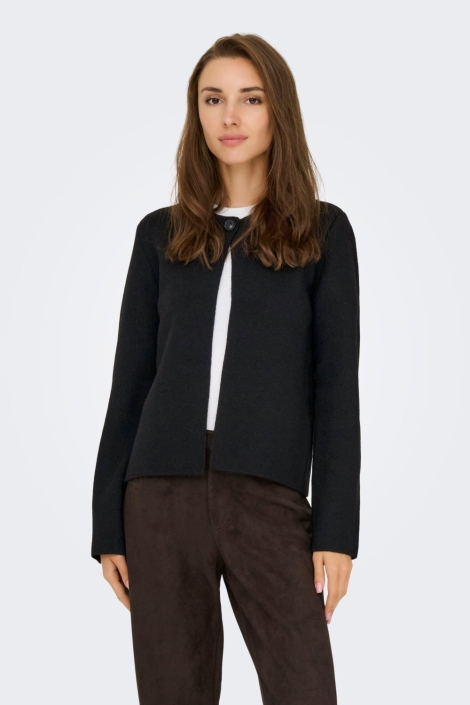 Only zwarte dames vest | Model vooraanzicht