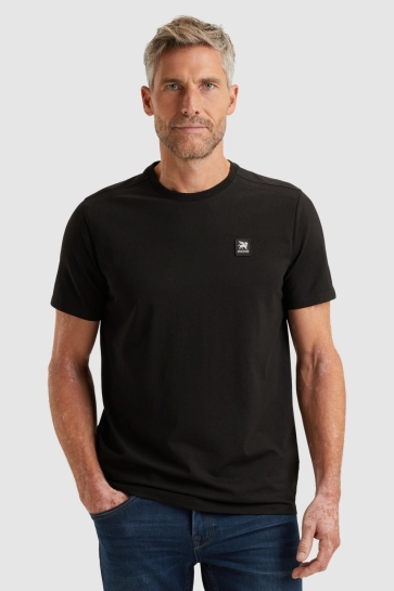 Vanguard short sleeve r-neck cotton elastan Zwart