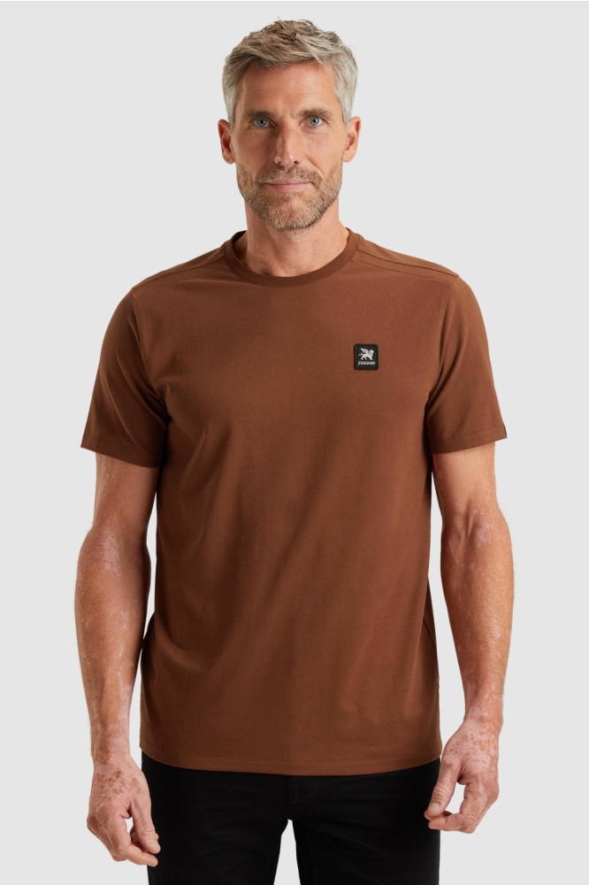 Vanguard bruine heren t-shirt | Model vooraanzicht