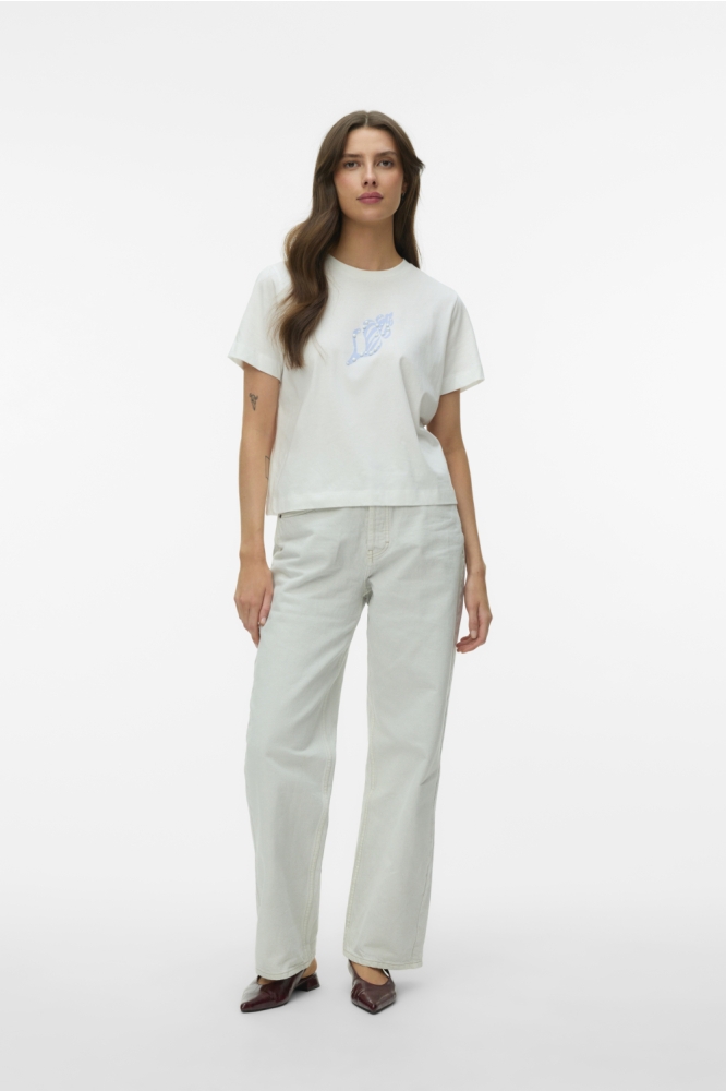 Vero Moda witte dames t-shirt | Model