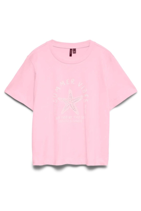 Vero Moda roze dames t-shirt | Vooraanzicht