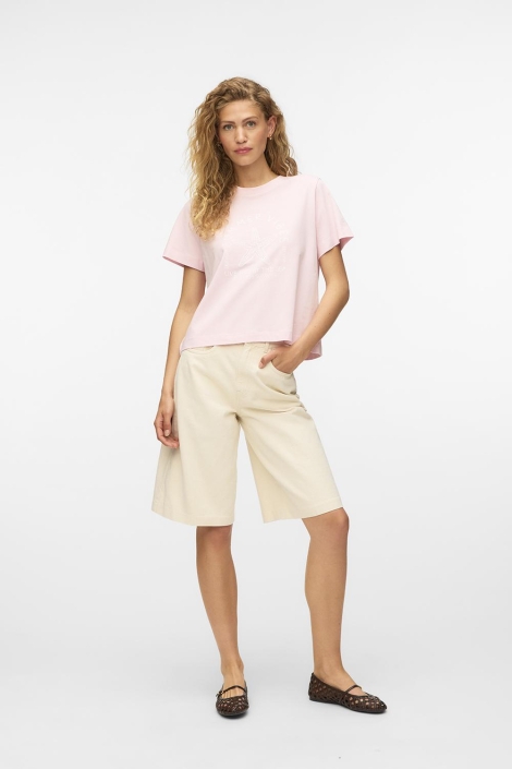 Vero Moda roze dames t-shirt | Model